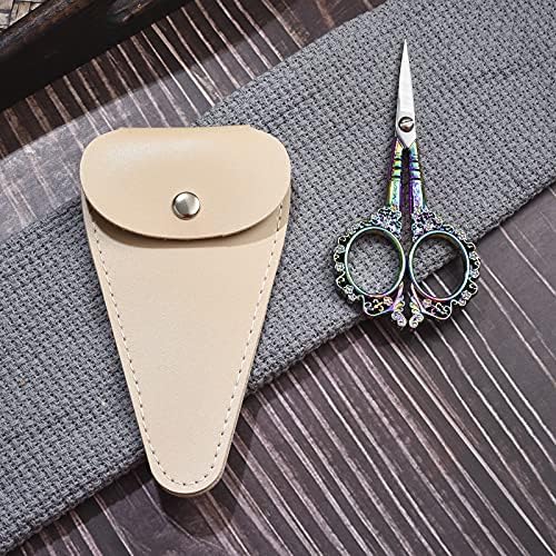 Hitopty 4.5in гроздобер ножици за везови и 4,6in мали остри врвови за шиење на шиење w/ обвивка, занаетчиски ножици за занаетчии