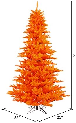 Викерман 3 'портокалова ела вештачка новогодишна елка, Unlit - Faux Fir новогодишна елка - Сезонски затворен украс