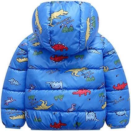 Бебе момче Зимска јакна надолу памук ветроупорни топли зимски палта со слатки печатени