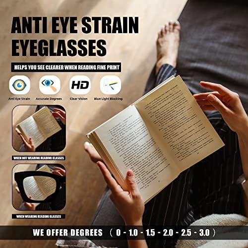 Glarollirace 2 Пакет Дебела Рамка Читачи Очила За Жени Стилски Очила За Читање, Пролет Шарка Читателите
