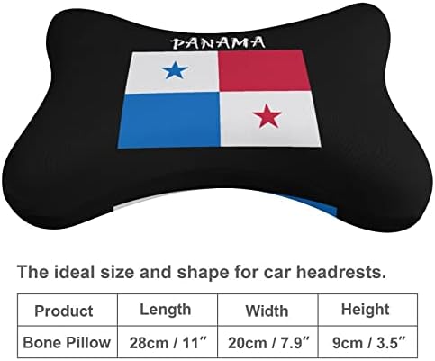 Знаме На Панама Автомобил Перница за Вратот 2 ПАРЧИЊА Перница За Одмор На Вратот Што Дише Универзална Мека Потпирач За Глава За