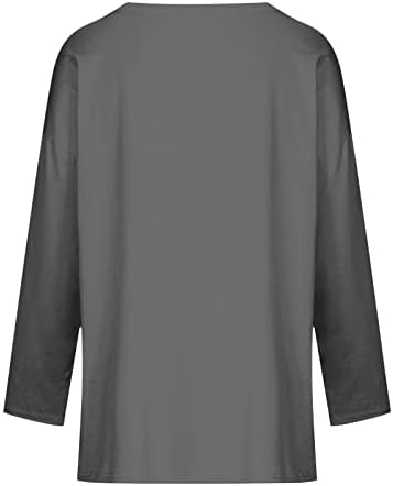 Saxigol долга ракав блуза жени encanto долги приморски кошули за зимска удобност екипаж тенок скелет за истегнување блуза жени сива