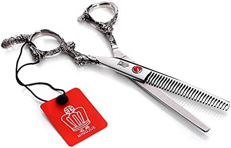XJPB ножици за сечење на косата сет 6.0/5,5 инчи комплет за сечење на коса јапонски 440C ножици од не'рѓосувачки челик за бербер мажи жени салон