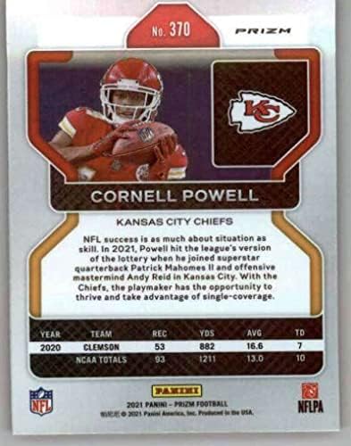 2021 Panini Prizm Prizm Prangate Lazer 370 Cornell Powell RC RC Dookie Kansas City Началници NFL Football Trading Card