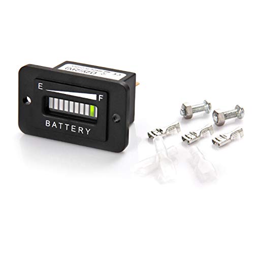 Видео -олово киселина 48V Индикатор за капацитет на батеријата мерач на батеријата за морски брод голф -корпа за автомобили автомобили АТВ