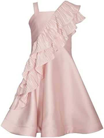 Бони Жан Девојки 7-16 Бледо Розова Микадо Плисиран Сатенски Возбудлив Фустан