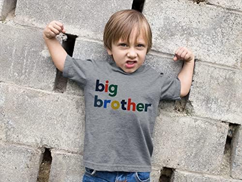 Големиот брат кошула Дете за бебиња момчиња, промовирани во маицата на Големиот брат, голема маица со кратки ракави, памук од памук