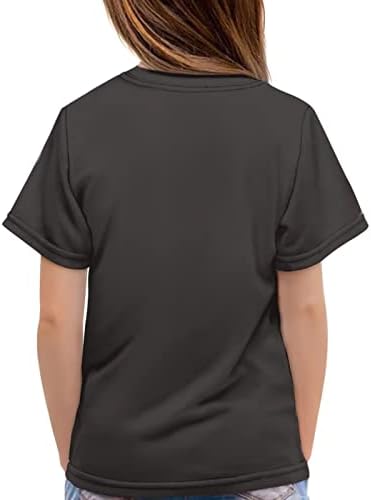Белидом Детска маица со големина 3-16 Атлетски спортови џемпери за џемпери на екипажот на графички маички летни врвови
