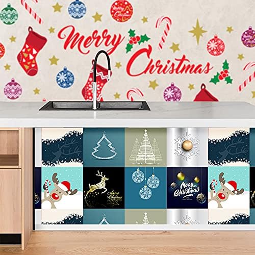 Ихта Божиќни украси за домашен цртан филм Божиќен wallид објавен самостојно кабинет прозорец спална соба постари DIY декоративни водни