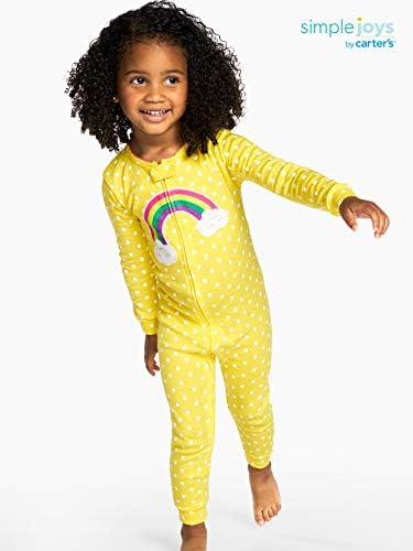 Едноставни радости од мали деца на Картер и бебешки девојчиња кои се вклопуваат во памучни пижами, пакет од 3