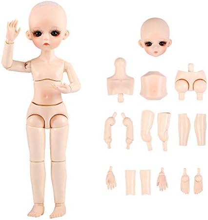 Уканан прилагодена 1/6 bjd кукла 12 инчи топка споени кукли + основна шминка + бесплатна за промена на очите DIY кукли