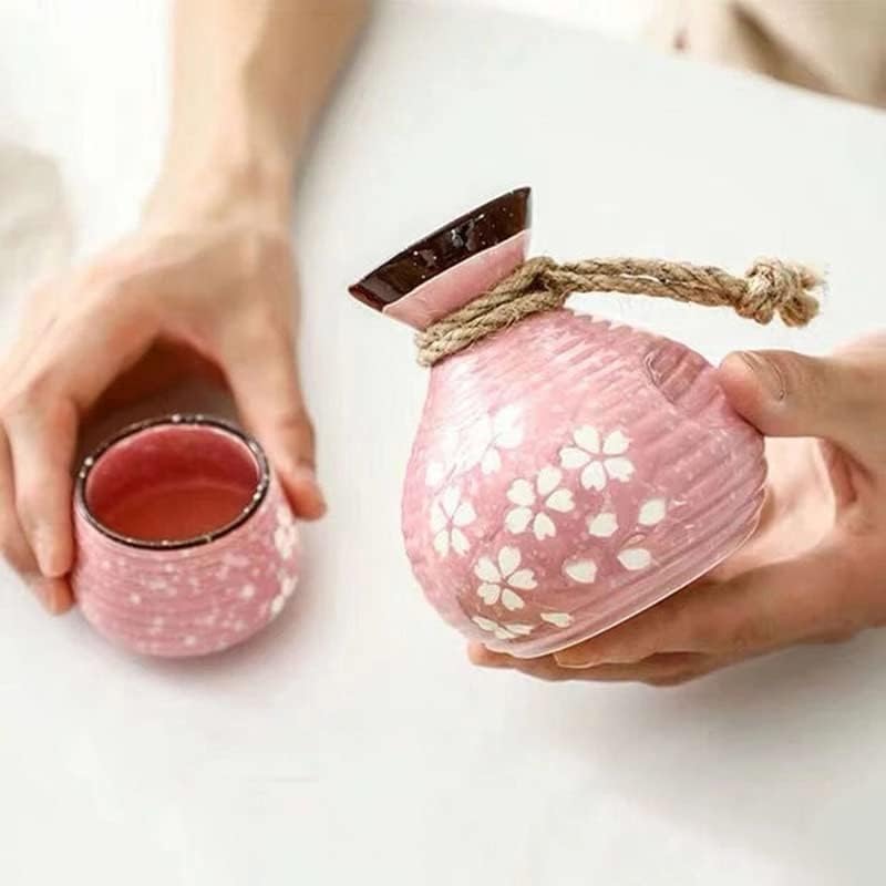SDGH Sake Pot Cups Постави керамика чаша за алкохол Дома бар вино сет флагон чаша за алкохол саке за бело вино подароци