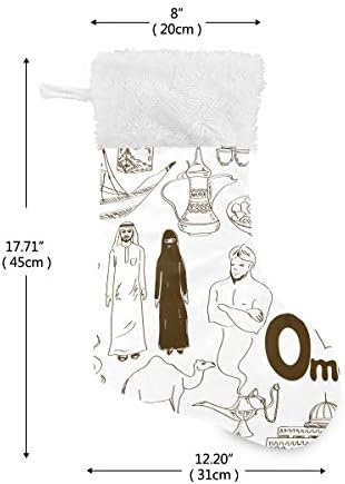 Пимилагу скица Оман Божиќни чорапи 1 пакет 17,7 , виси чорапи за Божиќна декорација