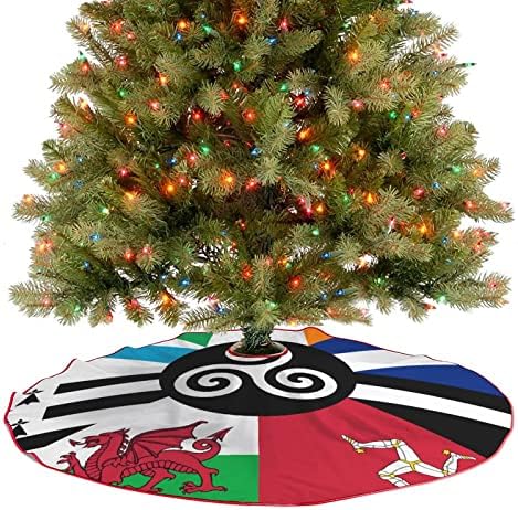 Комбинирано Знаме На Келтските Нации Елка Здолниште Гроздобер Божиќни Орнаменти Божиќни Украси За Одмор Нова Година Партија