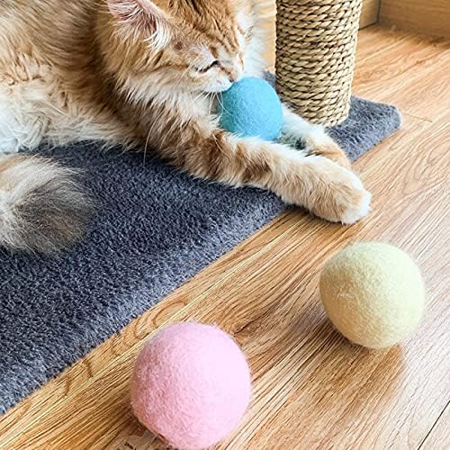 Аоф кадифен играчка со топка со мачки, интерактивна играчка со топка со мачки, 3 реални звуци на животни, смешна мачка мачка мачка брадавица, погодна