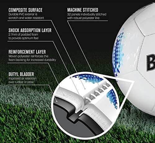 Biggz Premium дигитални фудбалски топки со рачна пумпа