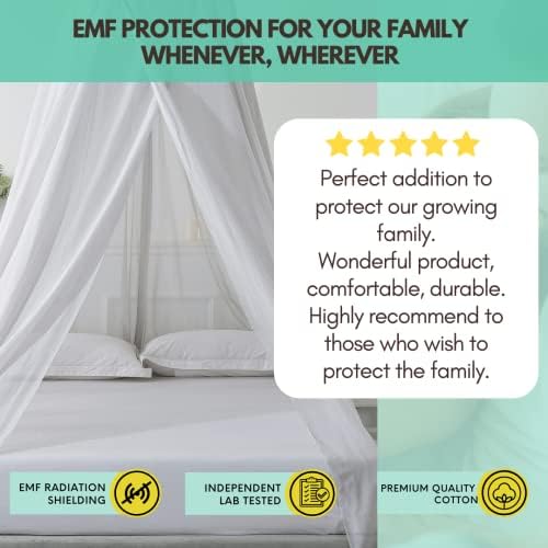 Смарт зрачење на радија, заштитен кревет крошна - Заштита на ЕМФ, Блок 5G, анти -зрачење, зрачење засолниште за спиење