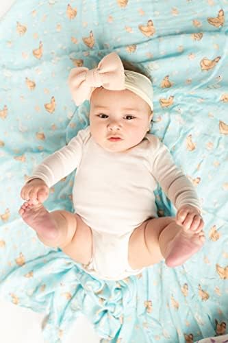 Мама колачиња за лапчиња ќебиња големо расадско ќебе, бамбус муслин, крпа за бебиња, родово неутрално обвивка - идеално за новороденчиња,