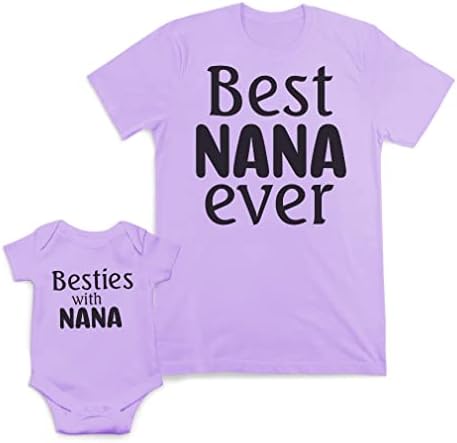 Денот на мајките, мама и бебе што одговараат на облеките што се наоѓаат со најдобра Нана некогаш памук