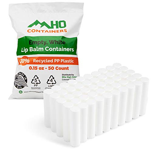 Контејнери За МХО | Празни, Контејнери За Мелем За Бели Усни-30% Рециклирана Пп Пластика-Произведена во САД - 0,15 мл-50 брои