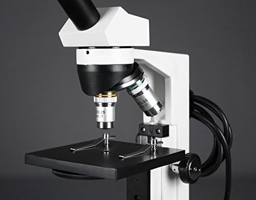 Визија Научен VME0008 LED Микроскоп, 40x-400x, LED Осветлување Со Контрола На Интензитетот, Посебен Груб И Фин Фокус, 110V