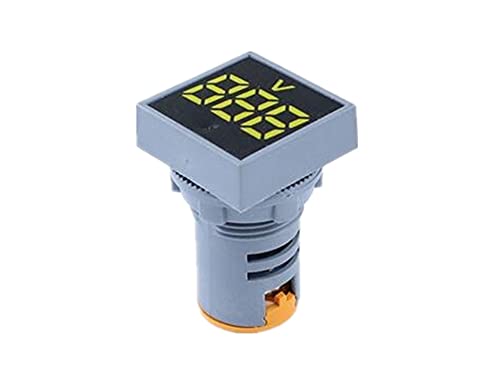 Zlast 22mm мини дигитален волтметар квадрат AC 20-500V напон на напон на напон на напон на мерач на моќност LED индикатор за ламба