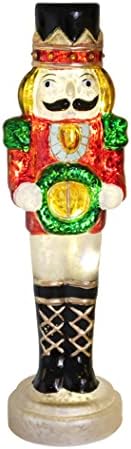 Глазбург осветлена стакло стакло стакло ореволна фигура со тајмер батерија управувана за таблета мантил Божиќна декорација тешка тежина стакло