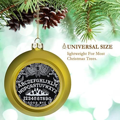 Црн Гот окултно вештерство Божиќна топка Shatterproof виси украси за украси за забави од камин од дрво 4 парчиња 4 парчиња