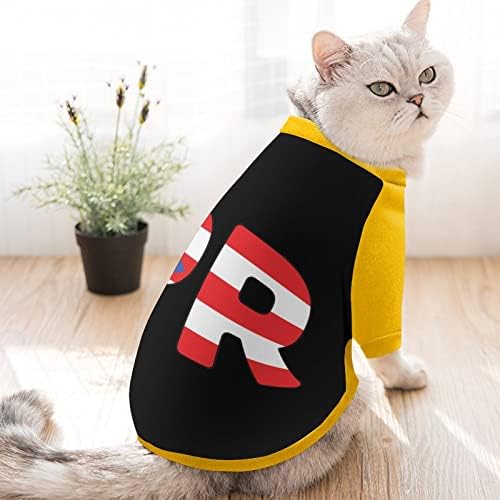 Смешноста Порто Рико знаме печатено печатено маичка за домашно милениче со џемпери за пука за кучиња мачка со дизајн