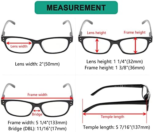 Очила Заштедете 10% На Комплет 5 Пакети Класични Очила За Читање За Мажи и 3 Пакети Читачи на Полу-раб +2.75