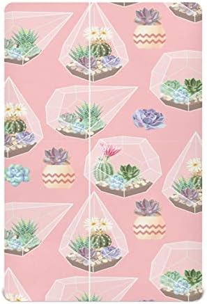 Умирико кактус сукуленти Тропски растителни пакувања n игра бебиња играчки листови, мини креветче за момчиња за девојчиња играч за играчи