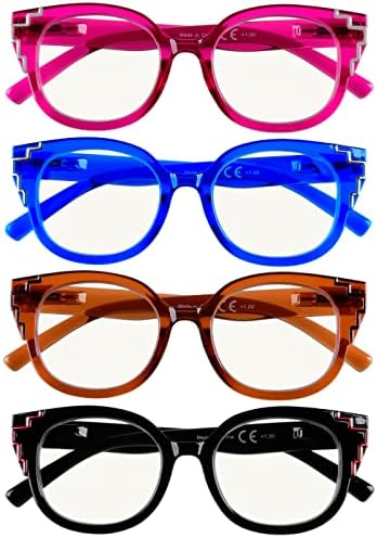 Очила 4-Пакет Прогресивни Мултифокус Очила За Читање За Жени Мултифокални Читатели 3.00