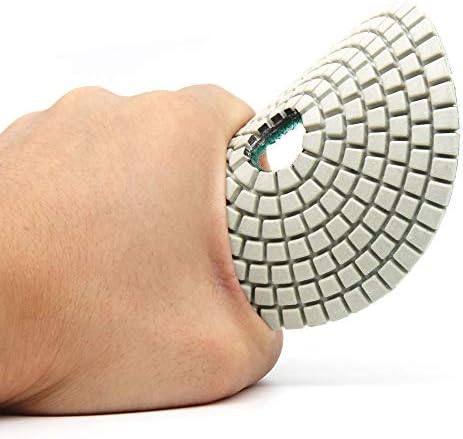 4 подлога за полирање на дијаманти за гранитни мермер Флексибилни 1 парче 100мм бетонски камен полски диск влажно мелење тркало за