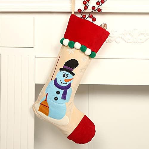 Блиско време големи чорапи Чорапи за бонбони Божиќни украси Дома одмор Божиќни забави Декорации Кристали за лустери со куки правоаголни