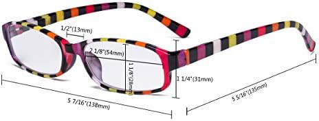 Очила 4 Пакет Дами Очила За Читање Мода-Дизајн На Ленти Читачи На Мали Леќи за Жени Што Читаат +1,75