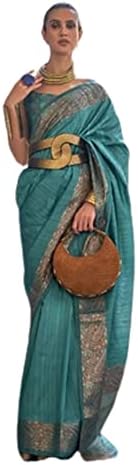 Етнички ЕМПОРИУМ Текстуриран Богат изглед На индијка Гала Бакар зари рачен Ткаење Свила сари блуза 7345