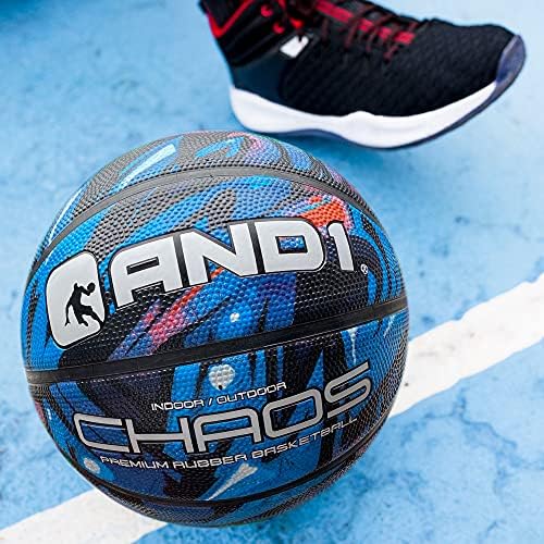 И 1 хаос кошарка: Официјална регулатива големина 7 гума кошарка - Deep Channgle Construction Streetball, изработена за игри на отворено во кошарка