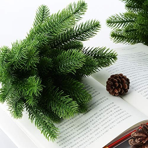 Исклучителни Божиќни Украсни Подароци, Вештачки Гранки Од Борови Дрвја, 30 парчиња Зелени Растенија Борови Иглички Сам Додатоци Венец Венец