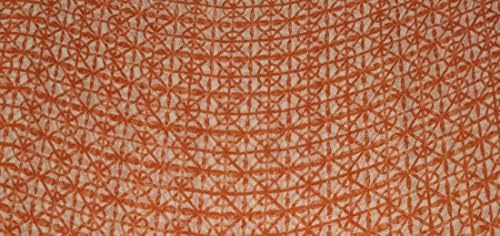 Свила Шифон Прашина Портокалова Геометриска Боја Отпечатоци Ткаенина 44 покрај Дворот