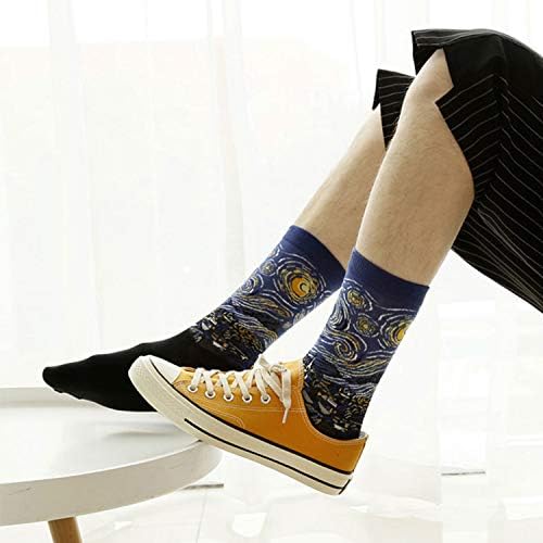 HSELL Менс смешен шема фустан чорапи луди дизајн памучни чорапи новите подароци за мажи