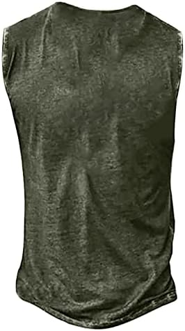 Саксигол преголема копче Хенли надолу за кошули за мажи 2023 Редовни резервоари без ракави на врвови гроздобер спортски фитнес графички маички