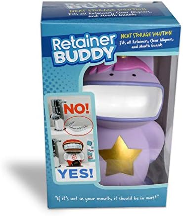 Retainer Buddy Unicorn - Санитарно ортодонтско складирање за држачи јасни чисти трагачи и чувари на устата - чиста стилска кутија алтернатива