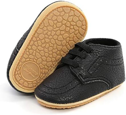 Babelvit Baby Boys Девојки лекари Оксфорд чевли чипкаат патики први чевли за одење, кожени мокасини меки гумени чизми унисекс