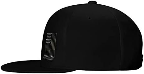 Капчиња за Snapback за мажи кои можат да се прилагодат на рамен бејзбол капа, рамна сметка модерна хип -хоп капа камион капаче црно