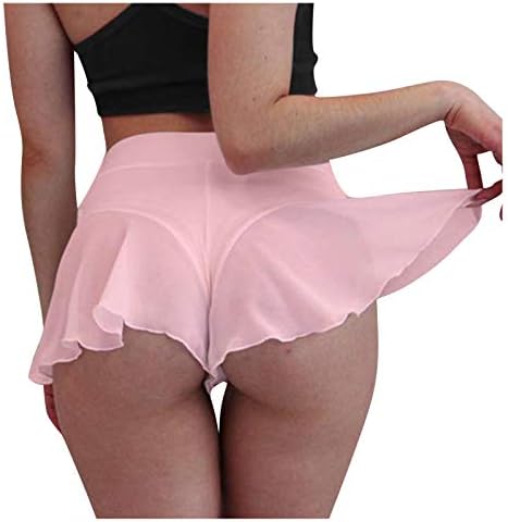 Секси мини високи половини шорцеви жени разгалени пол -танцки шорцеви топли панталони тесни шорцеви чиста проточна гаќичка долна