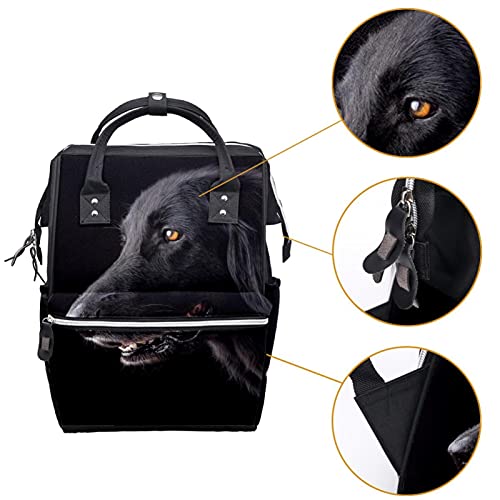 Животно Црно Куче Торба За Пелени Торби За Мумии Ранец Со Голем Капацитет Торба За Пелени За Нега На Бебиња
