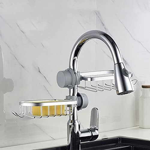 Акнхд кујнски мијалник Кади кујна тапа за складирање на алуминиум мијалник за мијалник за миење садови за сапун сунѓер бања за одводната