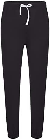 Мажи Обични Спортски Панталони-Машки Џогери Обложени Со Руно Топли Панталони Еластична Врвка За Влечење Атлетски Широки Панталони