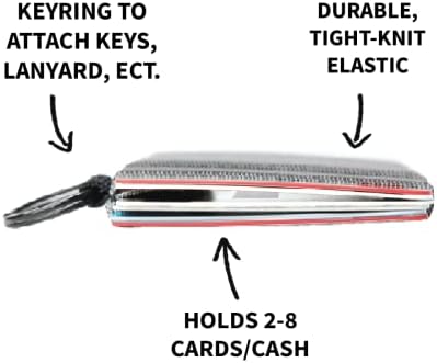 Тенок минималистички еластичен паричник за мажи и жени | Мал држач за кредитна картичка за предниот џеб