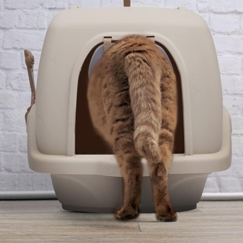 КЛАИК Целосно Затворена Кутија За Отпадоци За Мачки Супер Големи Преносни Мачки Тренер За Тенџере Против Прскање Фиока За Тоалет За Миленичиња